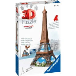 Ravensburger 3D Puzzle Tour Eiffel, París, Minis collection, 54 Piezas, 8+ Años