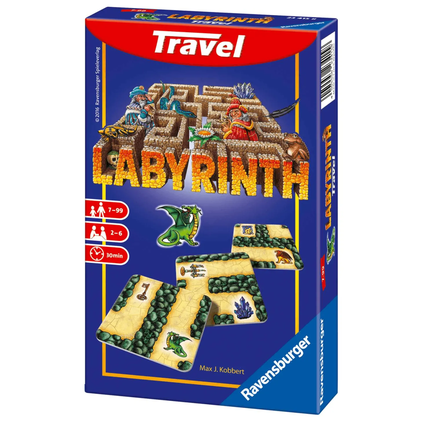 Ravensburger Labyrinth Travel Edition, Juego de Cartas de Viaje, 2-6 Jugadores, 7+ Años