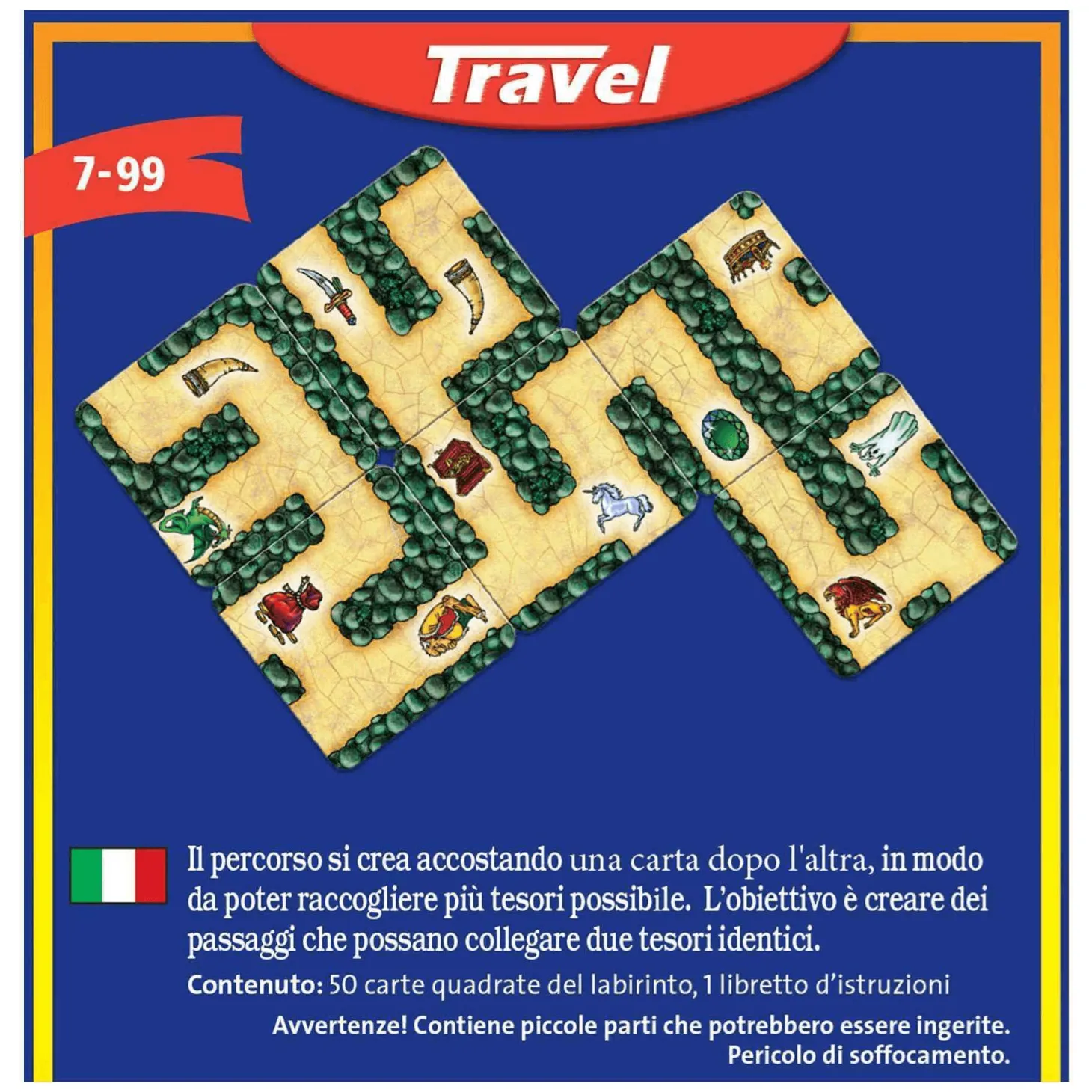 Ravensburger Labyrinth Travel Edition, Juego de Cartas de Viaje, 2-6 Jugadores, 7+ Años