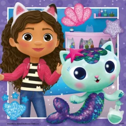 Ravensburger Puzzle Gabby´s Dollhouse, Colección 3 x 49, 3 Puzzle de 49 Piezas, Puzzle para Niños, E