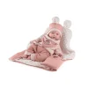 Reborn Valeria pintado a mano Muñeca Bebé con mantita 46cm