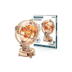 Robotime Maqueta de Madera Globo Terráqueo Luminoso en 3D