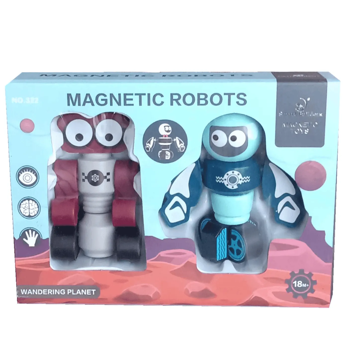 Robots magnéticos apilables Pack 2