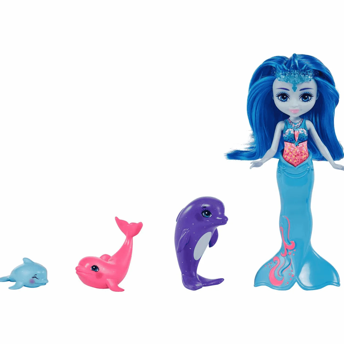 Royal Enchantimals Ocean Kingdom Muñeca Dorinda Dolphin con Mascota 4 años