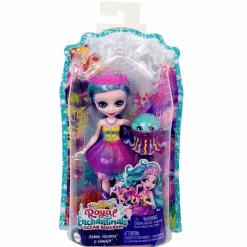 Royal Enchantimals Ocean Kingdom Muñeca Jelanie Jellyfish con mascota 4 años