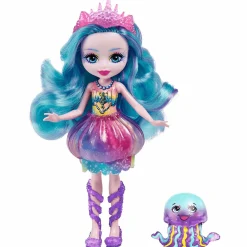 Royal Enchantimals Ocean Kingdom Muñeca Jelanie Jellyfish con mascota 4 años