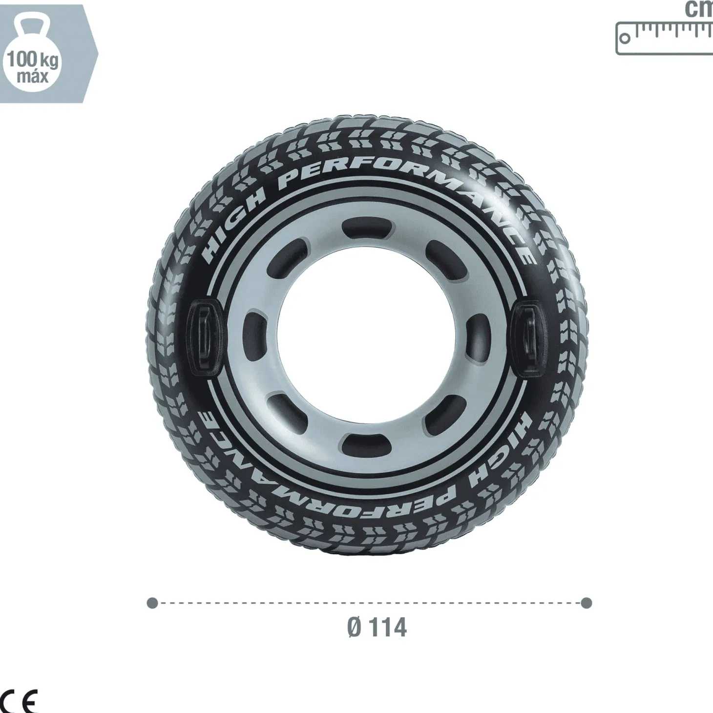 Rueda Hinchable Monster Truck Intex Ø114 cm con Asas