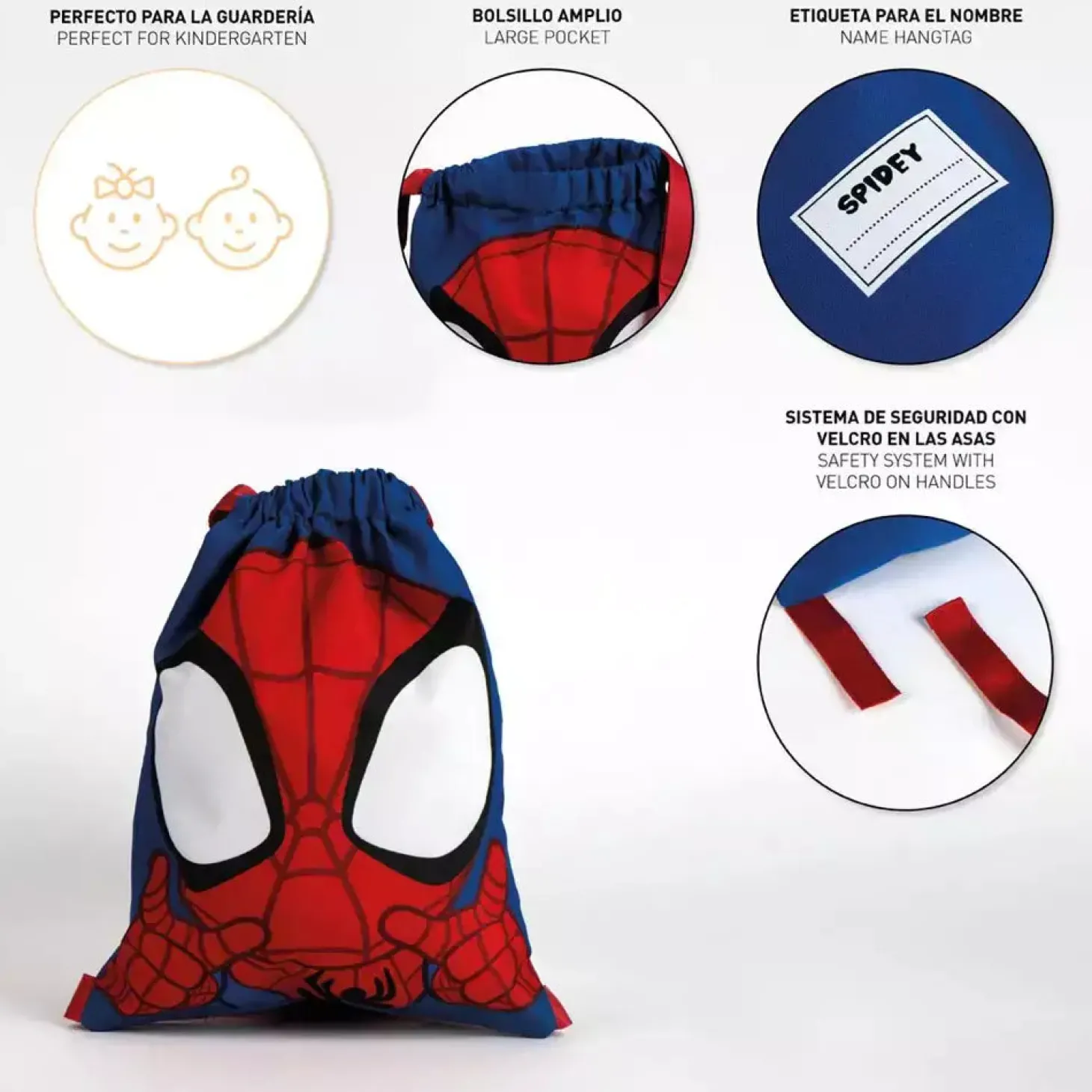 Saquito Escolar Spidey 33 cm