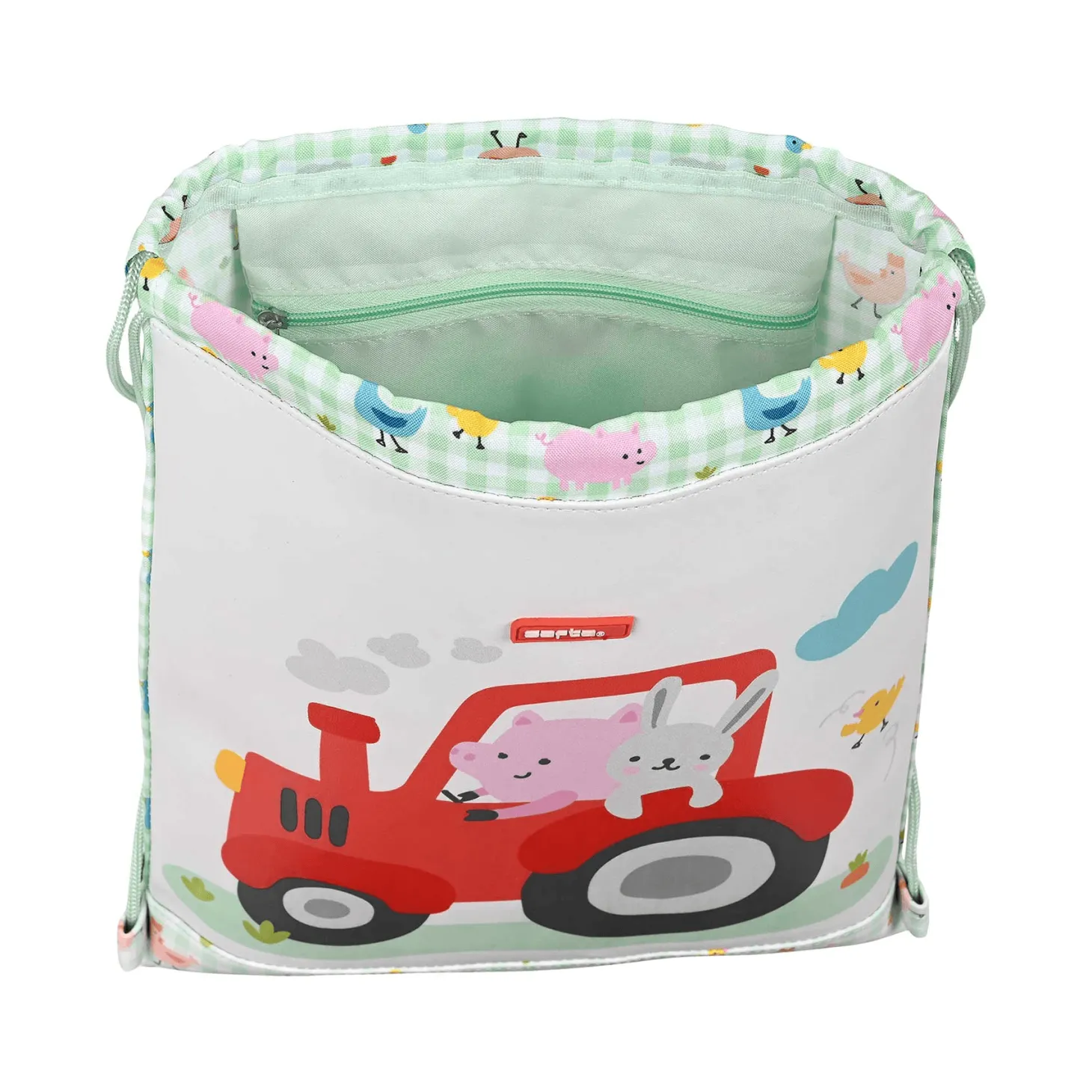 Saquito Preescolar Granja 34 cm