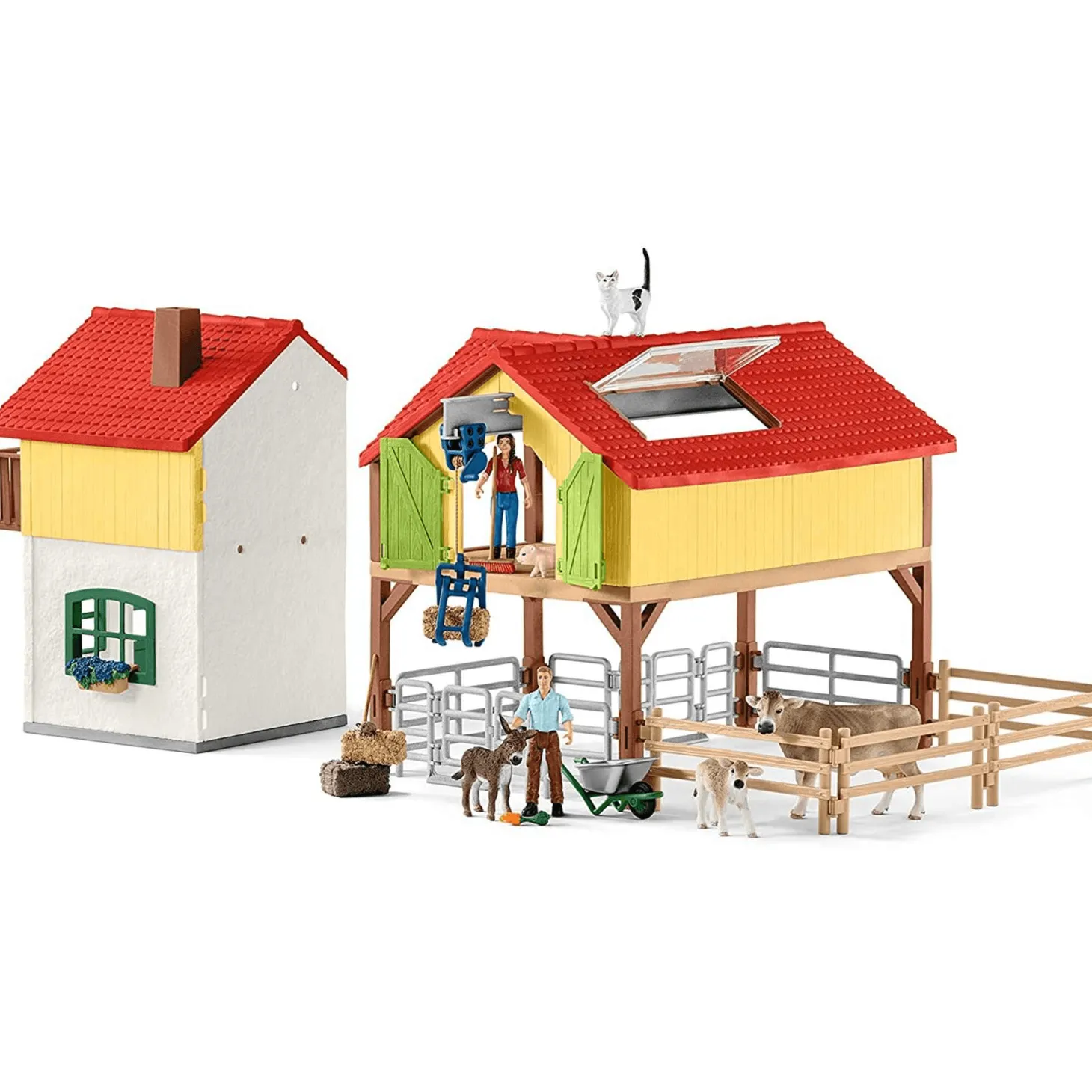 Schleich Granja Con Establo y Animales