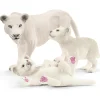 Schleich Figura Leona Madre con sus Cachorros