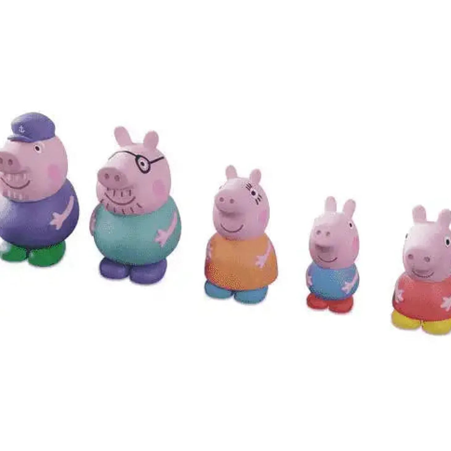 Set 5 Figuras de Baño Peppa Pig (Familia)