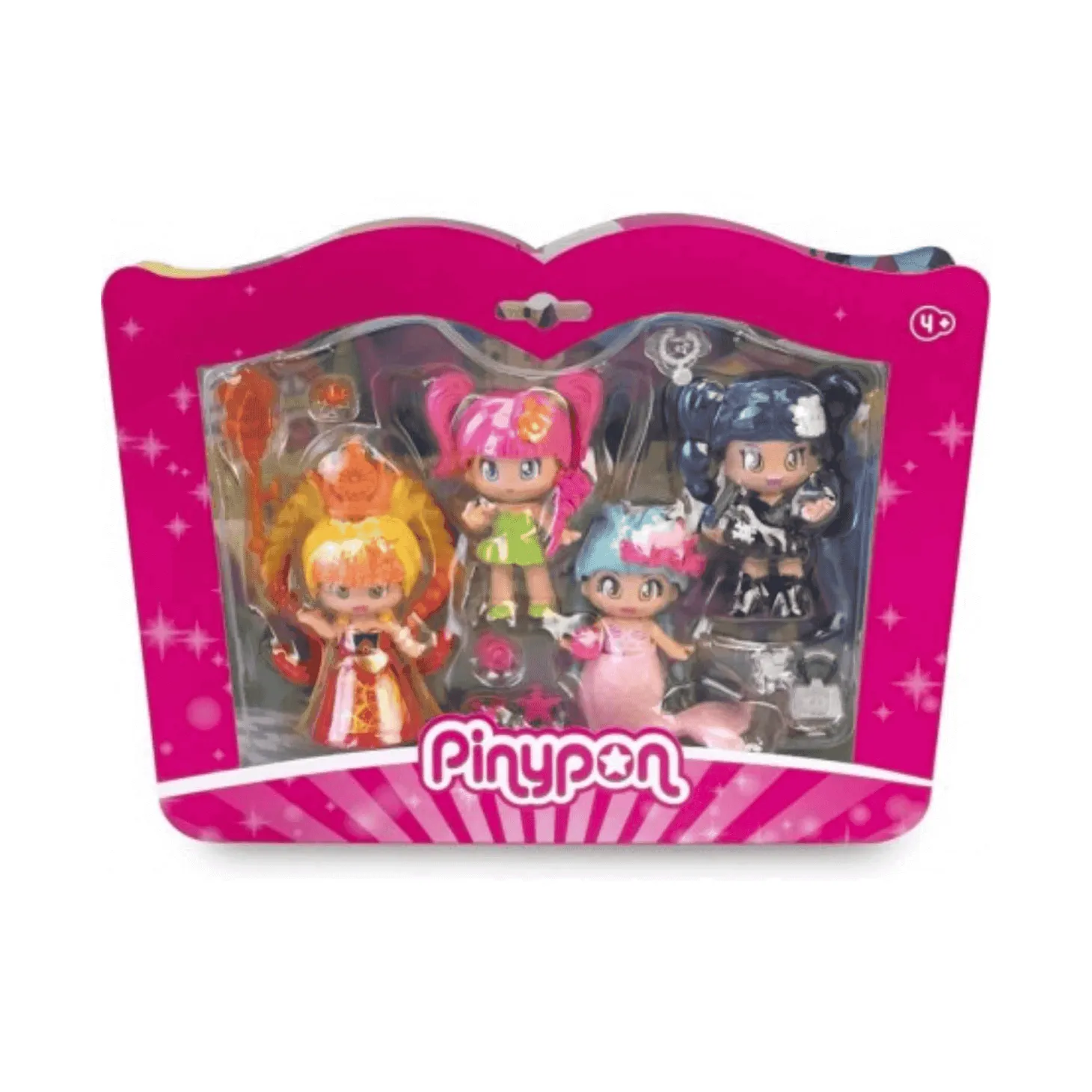 Set de 4 Personajes Pinypon Hadas Fantasy