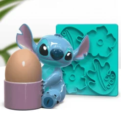 Set de Huevera y Molde para Tostadas Stitch Disney