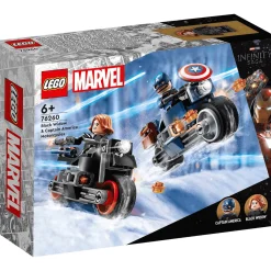 Set de juguetes de construcción LEGO Marvel 76260 Motos de Viuda Negra y el Capitán América 130 pi