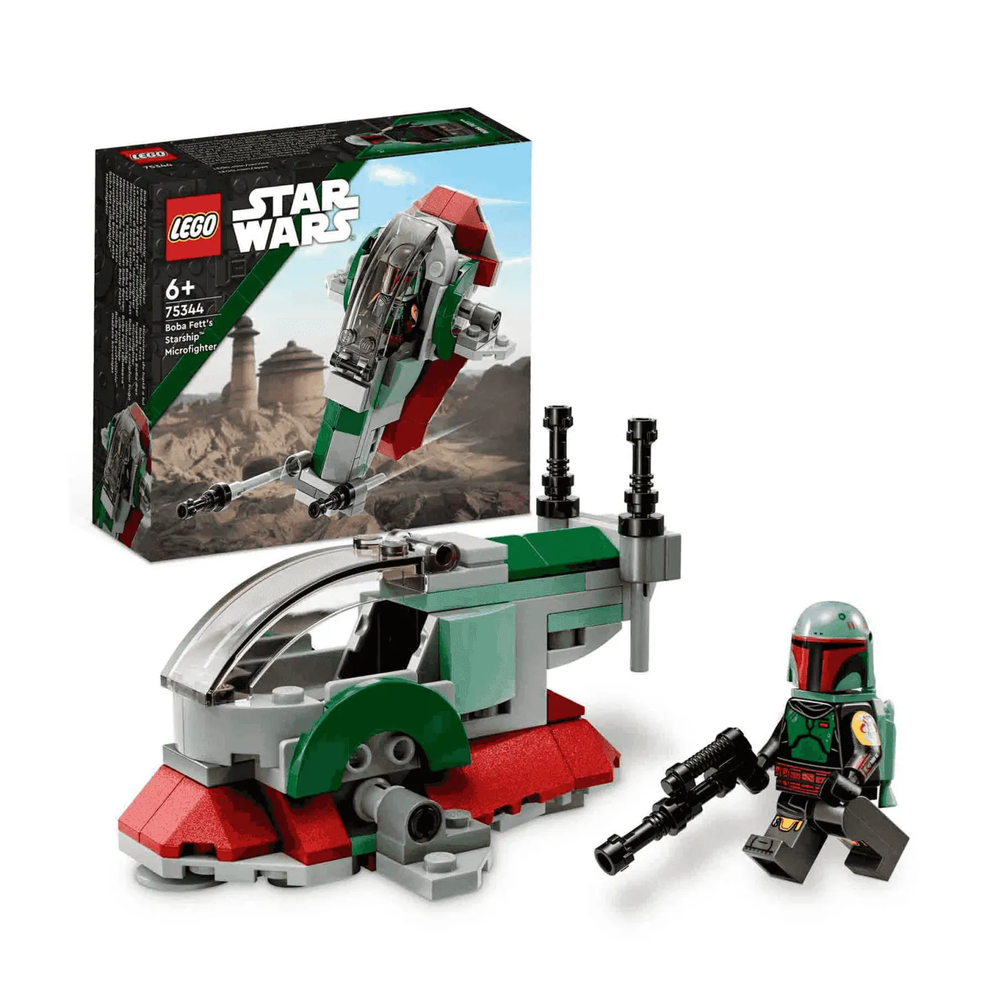 Set de juguetes de construcción LEGO Star Wars 75344 Microfighter Nave Estelar de Boba Fett 85 p