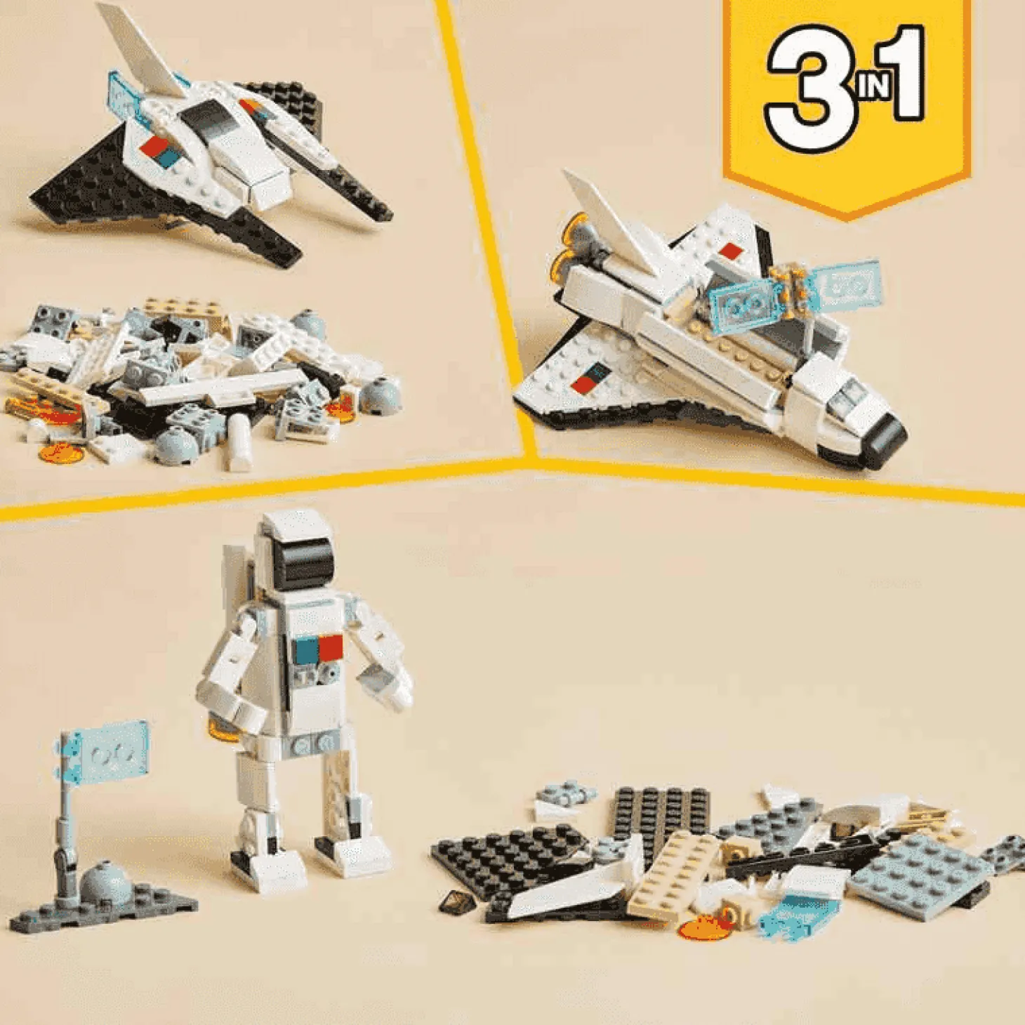 Set de juguetes de construcción LEGO Creator 31134 Lanzadera Espacial (144 piezas)