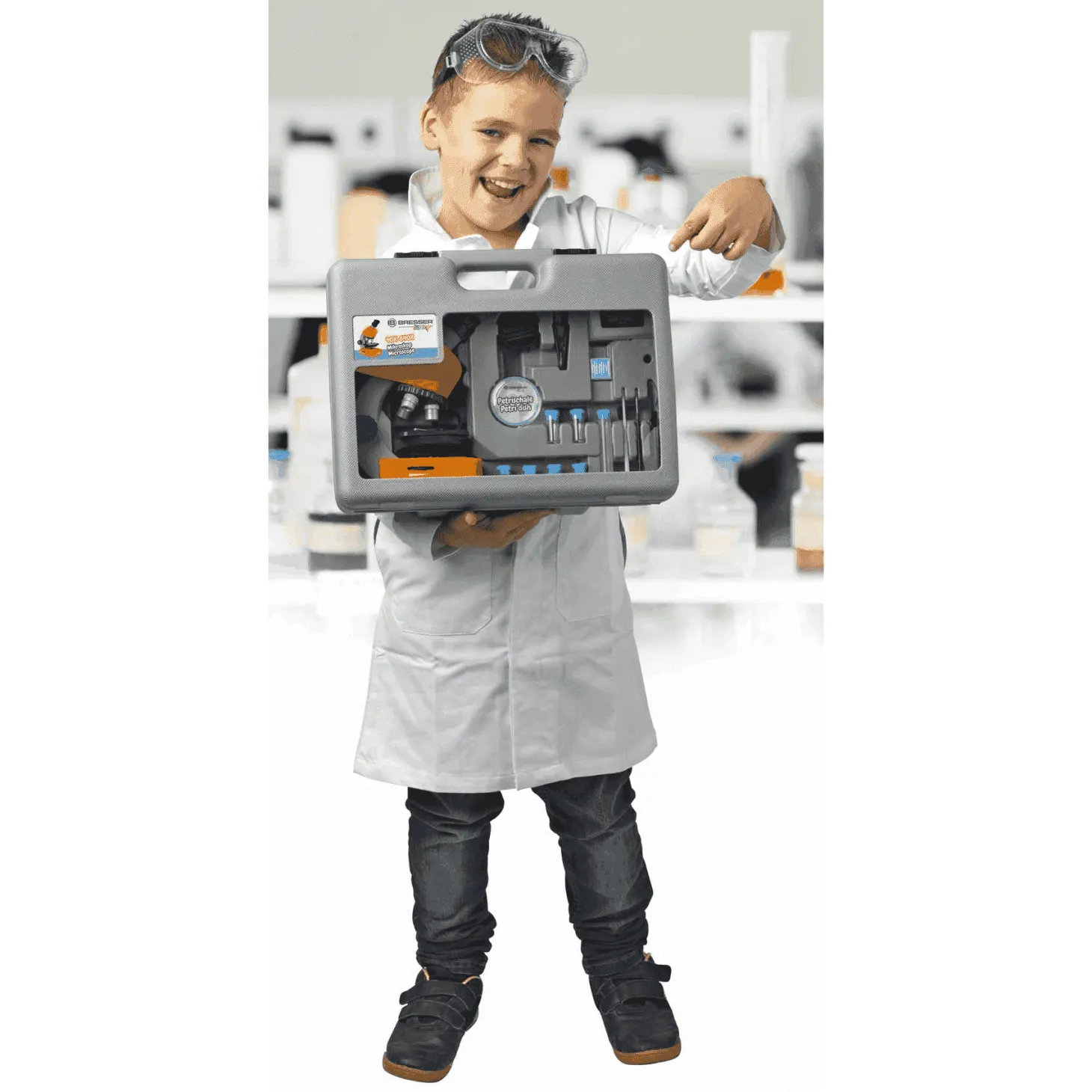 Set Microscopio Con Maleta Bresser