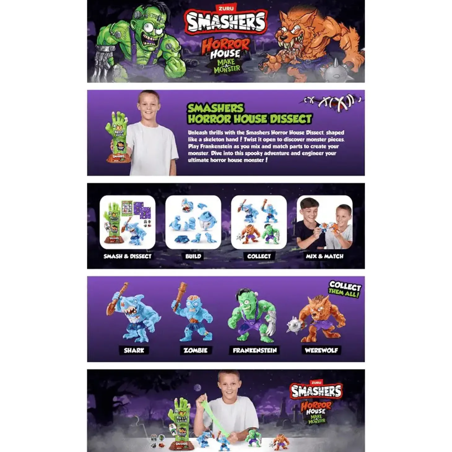 Smashers Horror House Dissect – Pack sorpresa para crear monstruos (S1)