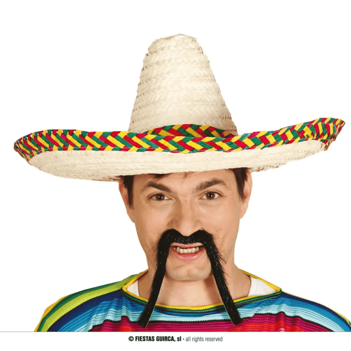 Sombrero Mexicano 50 Cm Paja Decorado