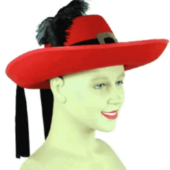 Sombrero Mosquetero Infantil Rojo