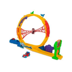 Spiderman Pista de carreras Spiderman de metal - ¡Súper divertida!