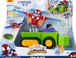 Spidey and His Amazing Friends Marvel Team Up Tank – ¡Acción combinada con Spidey y Hulk!