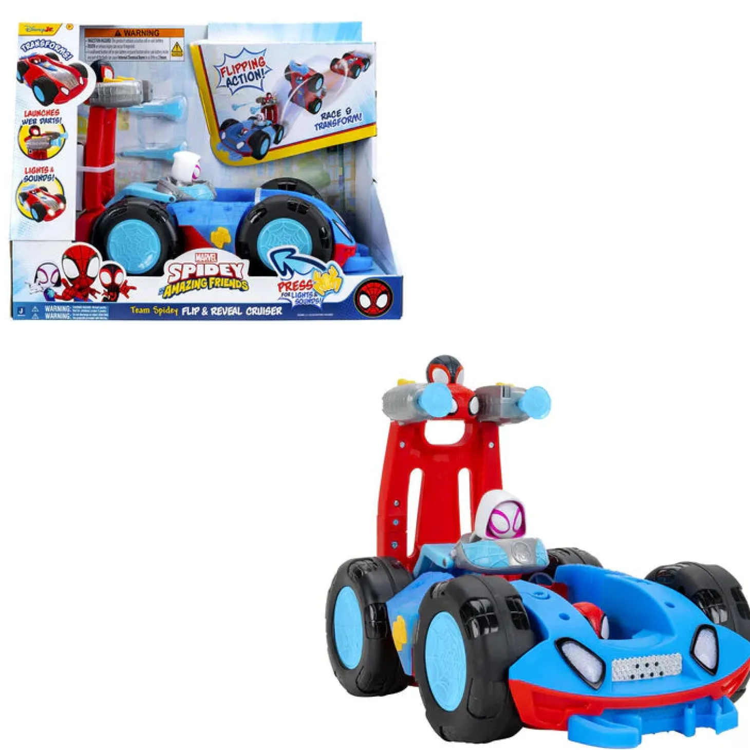 Spidey Flip & Reveal Cruiser – Vehículo 2 en 1
