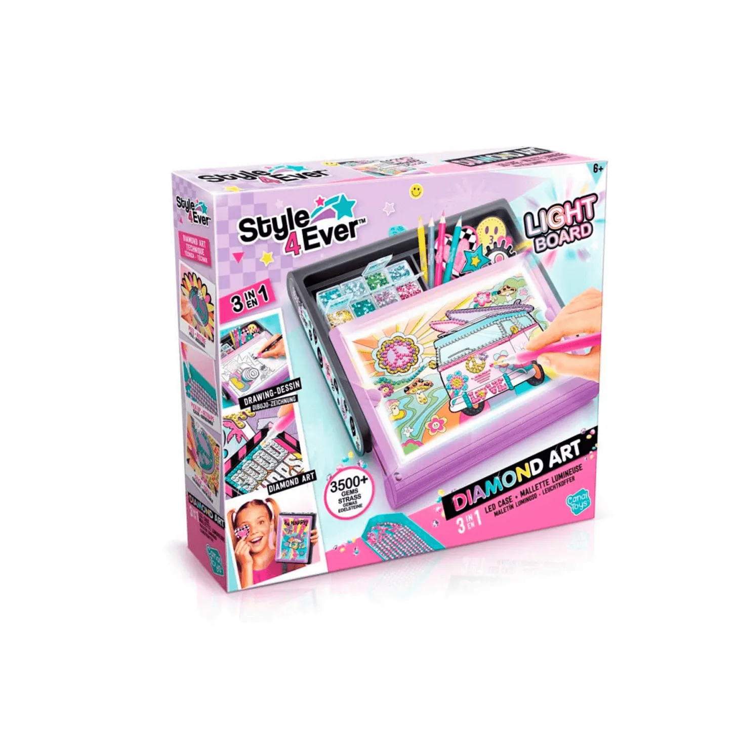 Style 4 Ever Diamond Art Maletín Luminoso Led