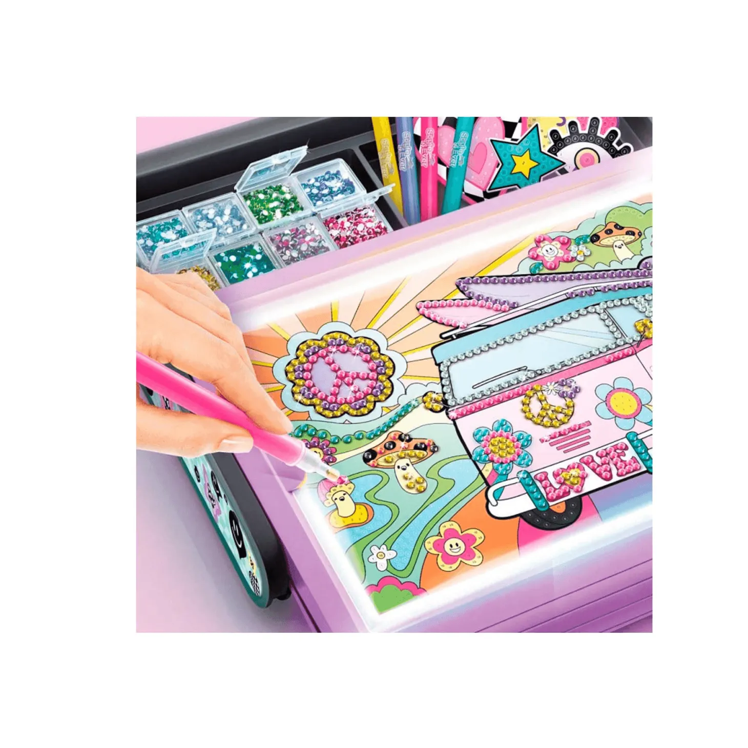 Style 4 Ever Diamond Art Maletín Luminoso Led