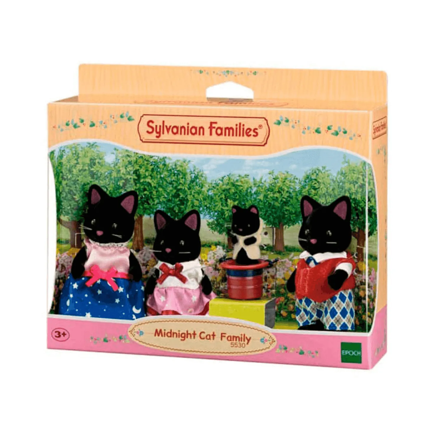 Sylvanian Families Familia Gato Medianoche