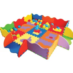 Tapiz de Goma EVA con 40 Bolas PVC Infant Planet – Alfombra infantil multicolor (18M+)