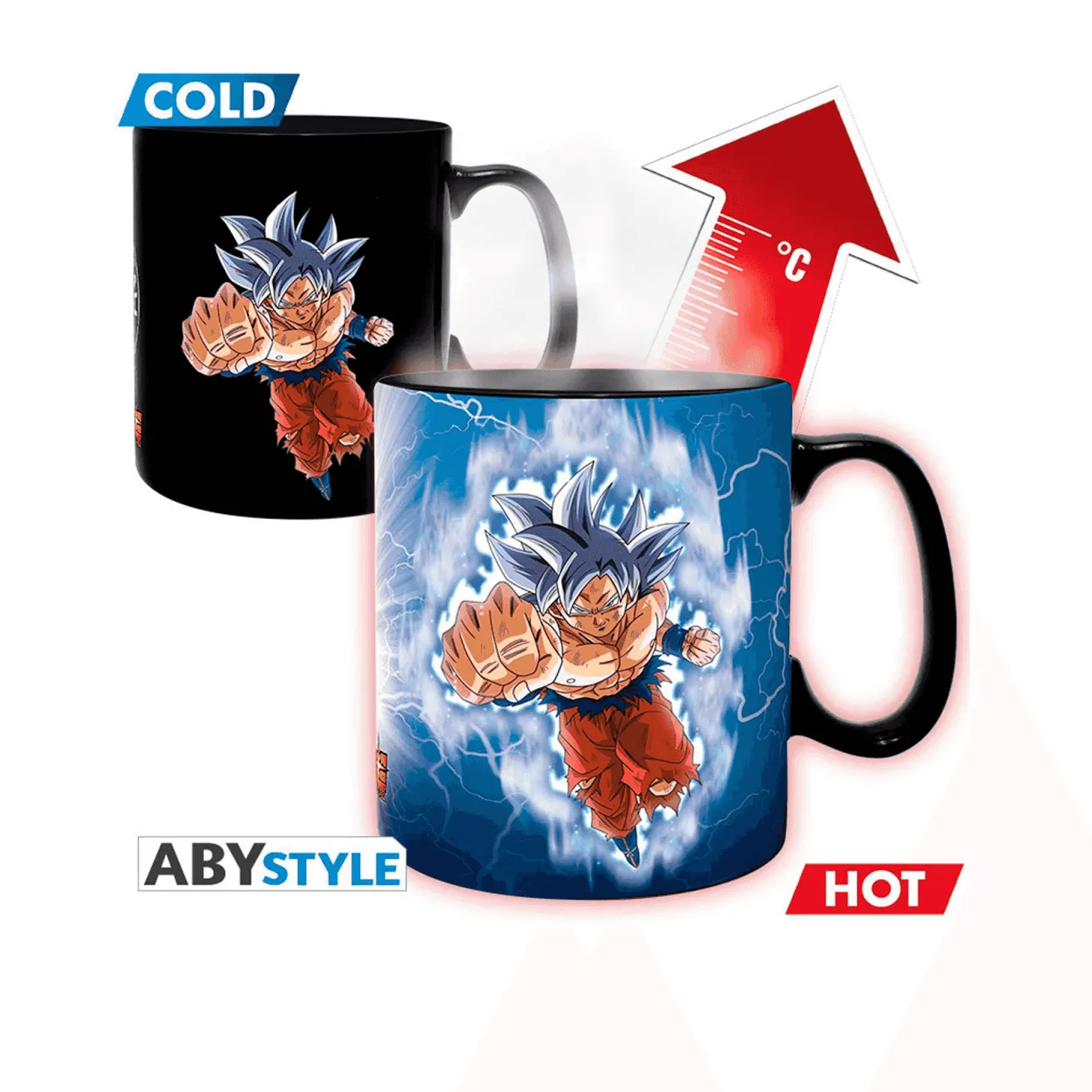 Taza mágica Dragon Ball Super Goku vs. Jiren 460 ml