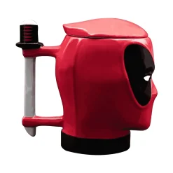 Taza 3D Cabeza Deadpool Marvel Cerámica 350 mls