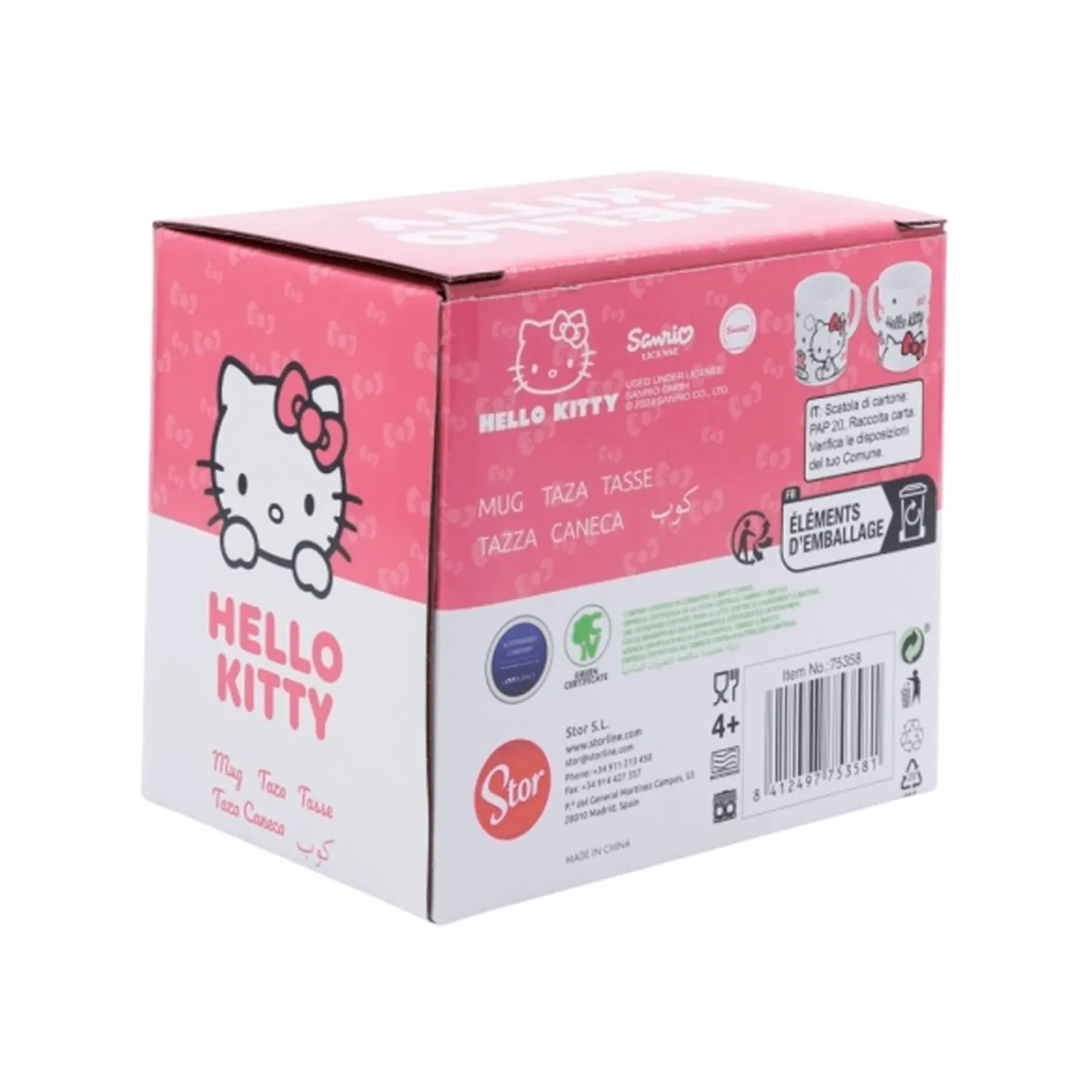 Taza de Cerámica 325 ml en Caja Regalo - Hello Kitty
