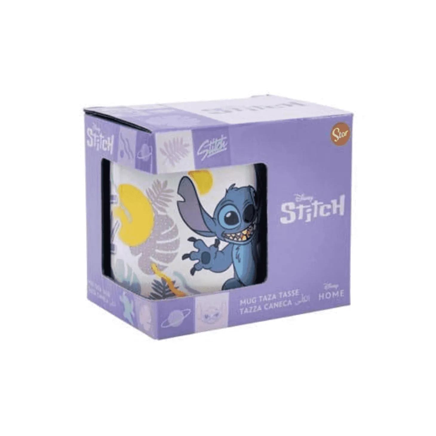 Taza de Cerámica Stitch Hawaian Flower 325ml