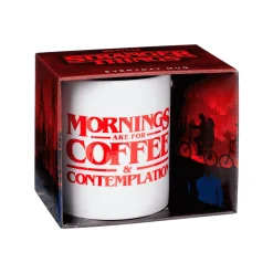 Taza Stranger Things 'Mornings are for Coffee & Contemplation' – ¡Empieza el día con tu serie favori