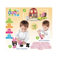 The Kiubis 6 Personajes y Tractor Fiesta en la Granja