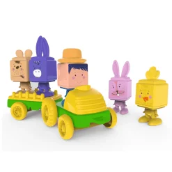 The Kiubis 6 Personajes y Tractor Fiesta en la Granja