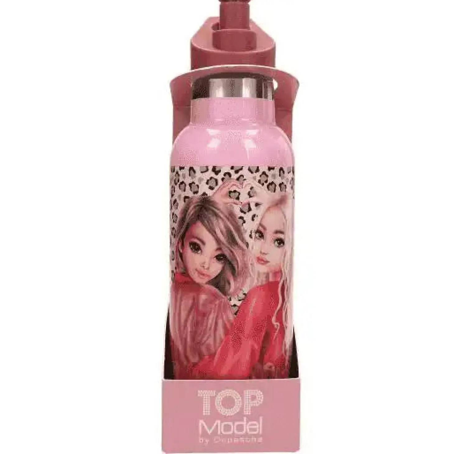 TOPModel Botella de Acero LEOHEART – 500 ml de Estilo Animal Print