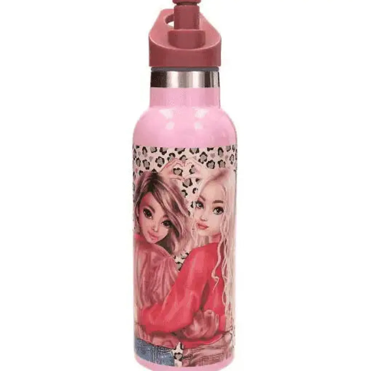 TOPModel Botella de Acero LEOHEART – 500 ml de Estilo Animal Print