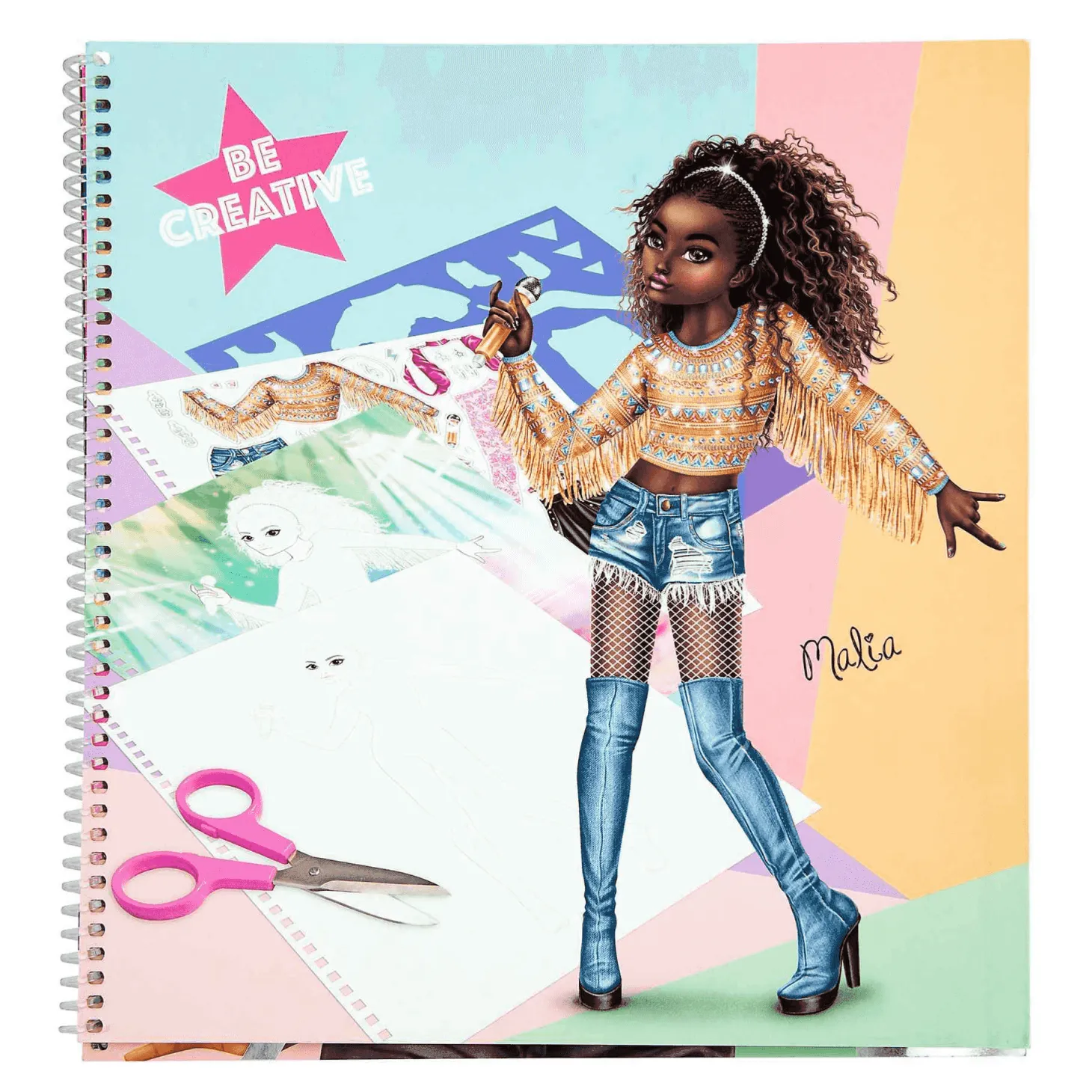 TOPModel Cuaderno de Diseño Popstar Para Colorear