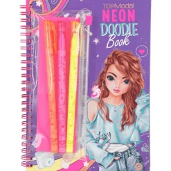 TOPModel Doodle Book Neón con Set de Bolígrafos Neón