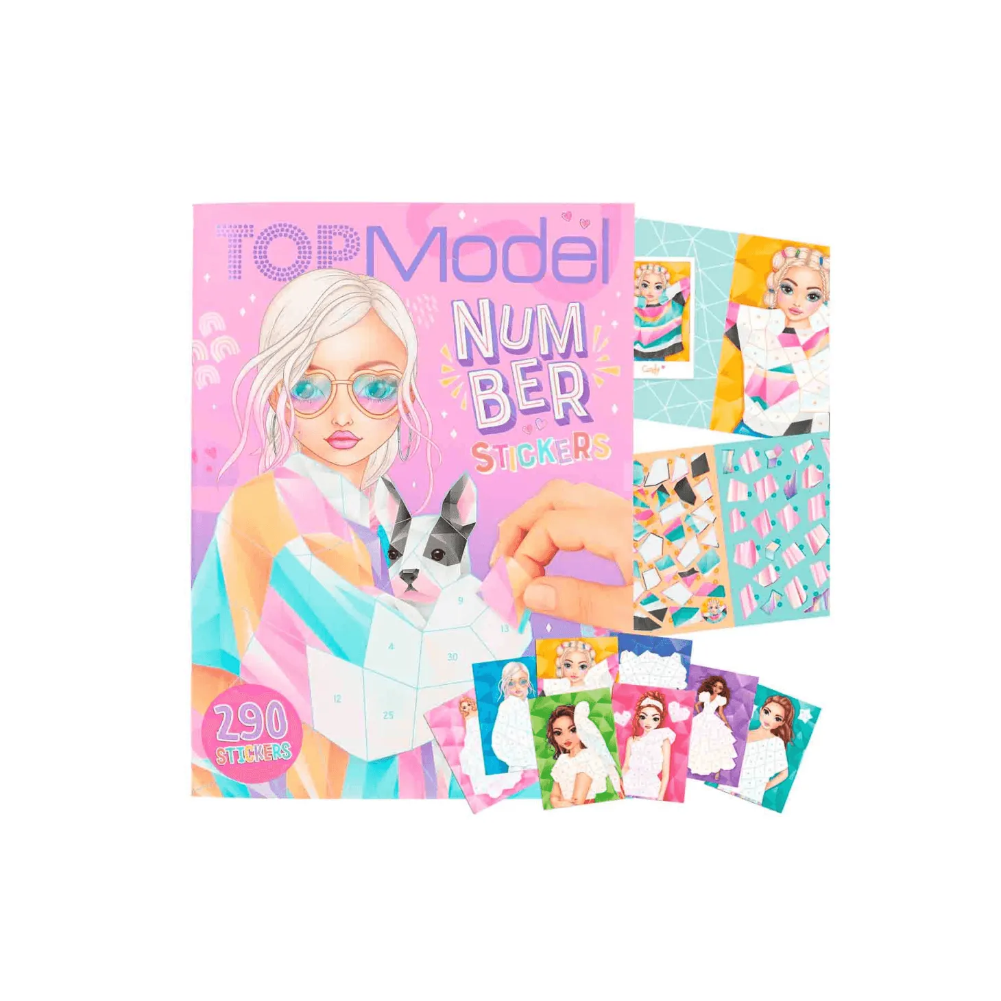 TOPModel libro de pegatinas por números Fantasy