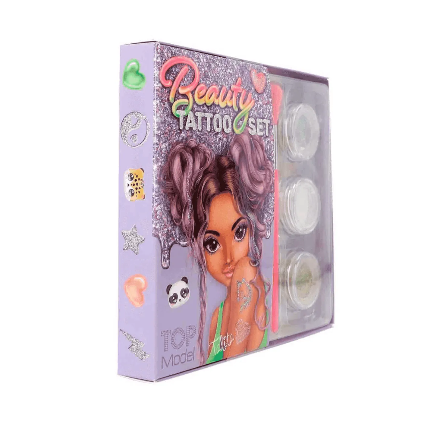 Topmodel Set De Tatuajes De Purpurina Beauty And Me