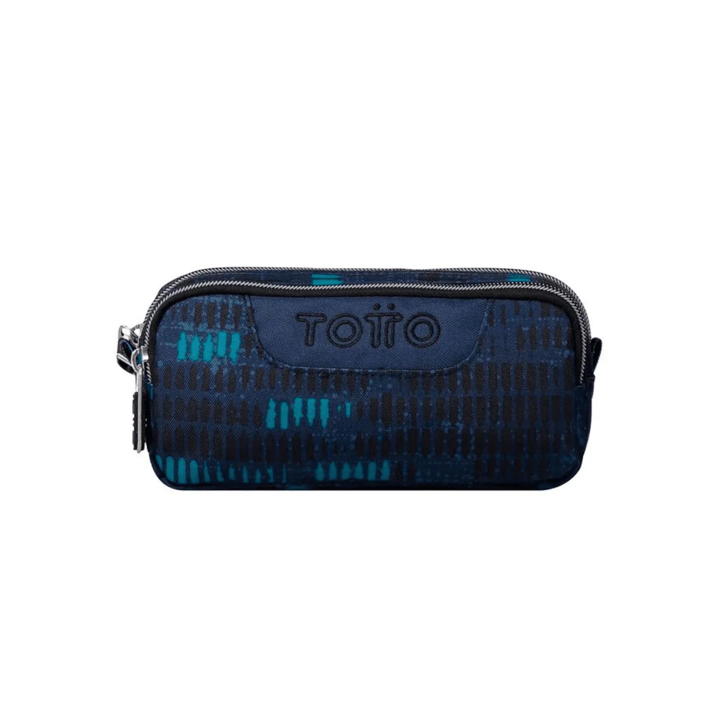 Totto Estuche Doble Azul Jaspeado