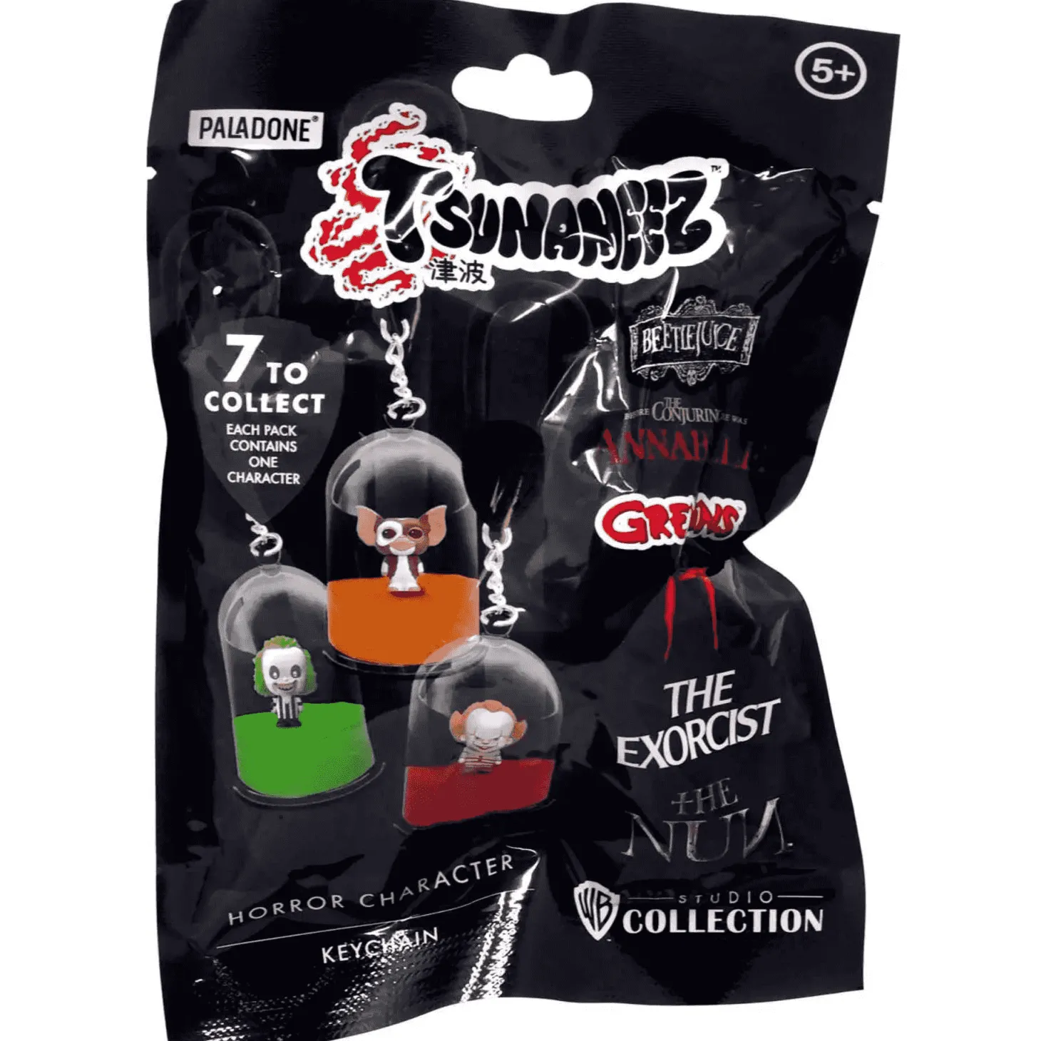Tsunameez WB Horror – Llavero Sorpresa de Personajes de Películas de Terror