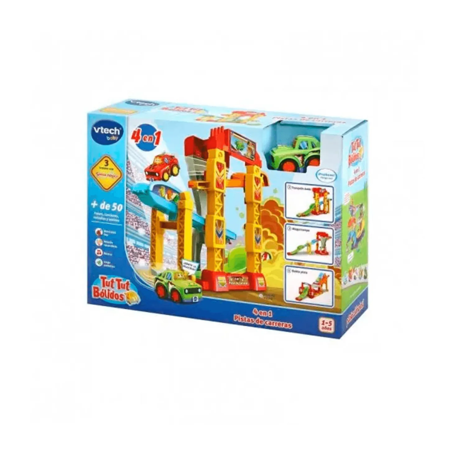 Tut Tut Bólidos 4 en 1 Pistas de Carreras