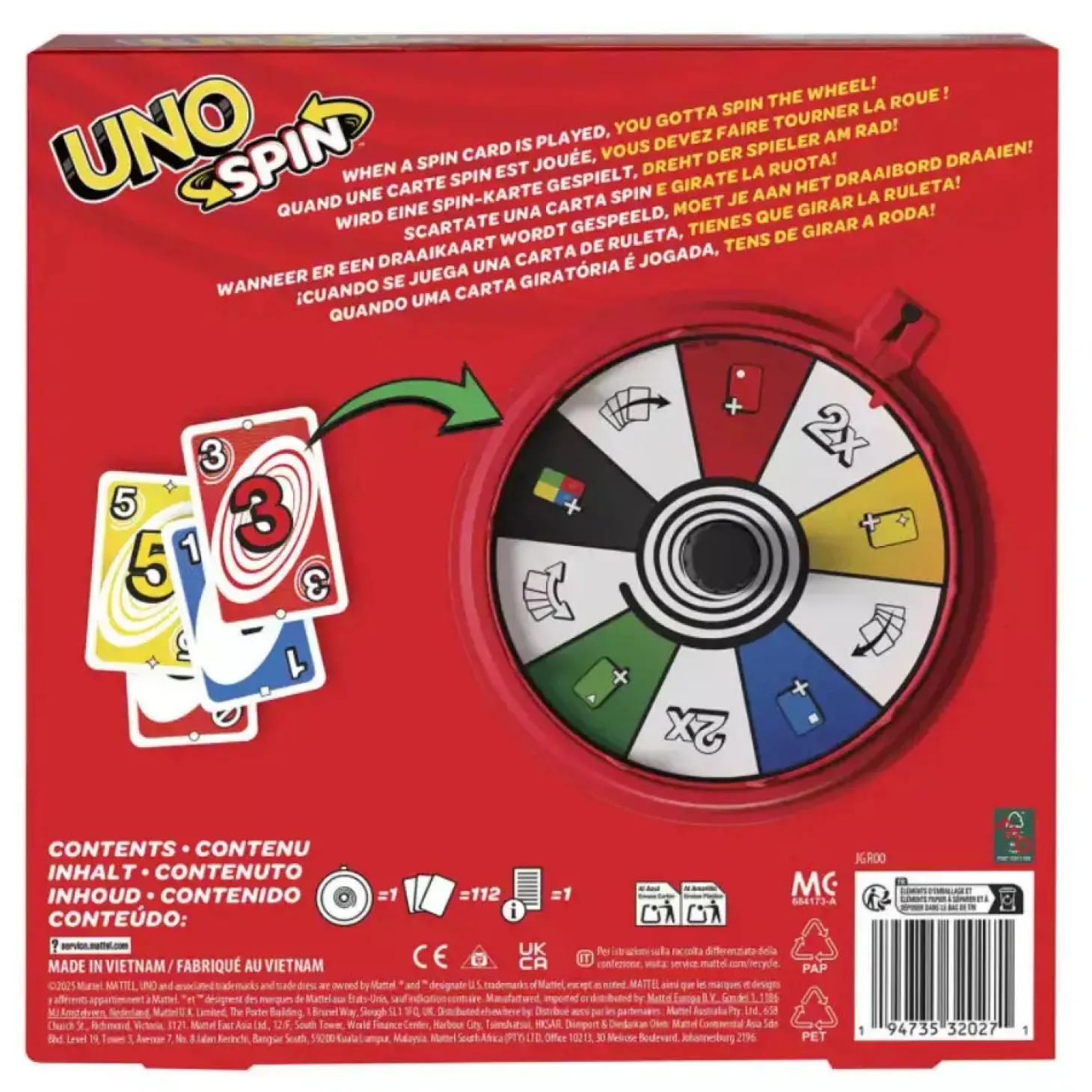 UNO Spin – Juego de cartas con ruleta y nuevas acciones para girar la partida