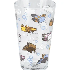 Vaso de Cristal Minecraft Axolote 400ml Paladone